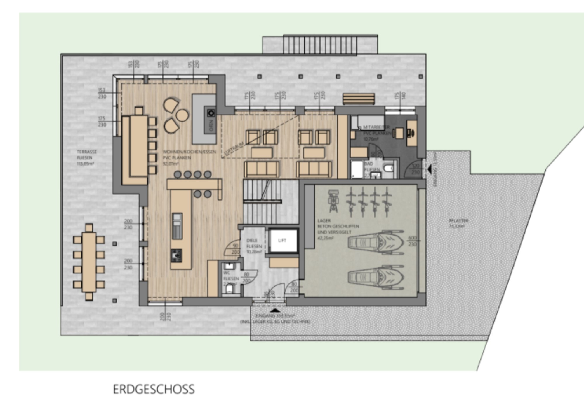 Brandlalm Plan Erdgeschoss