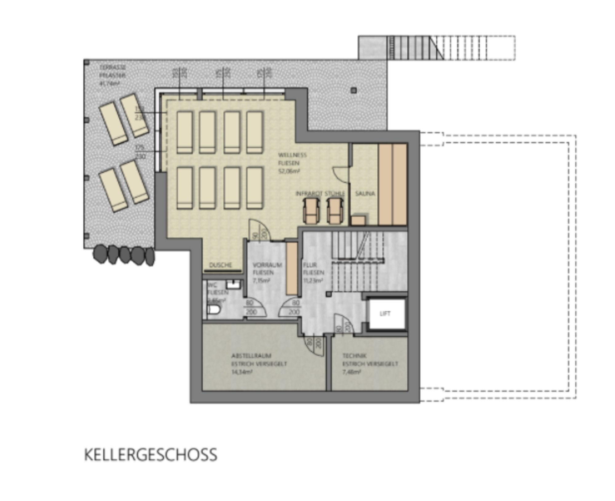 Brandlalm Plan Kellergeschoss