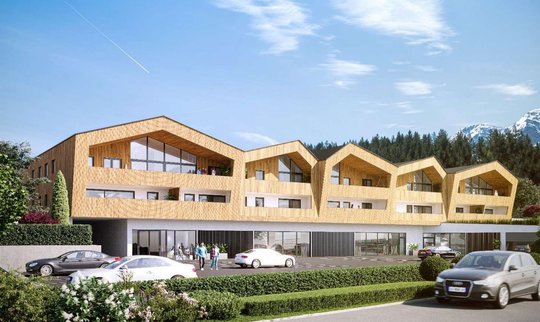 Wohnanlage Rossberg in Hochfilzen. Visualisierung.