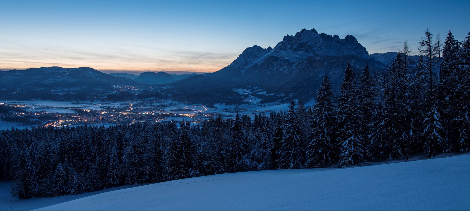 Der Koasa Weg Nachts im Winter