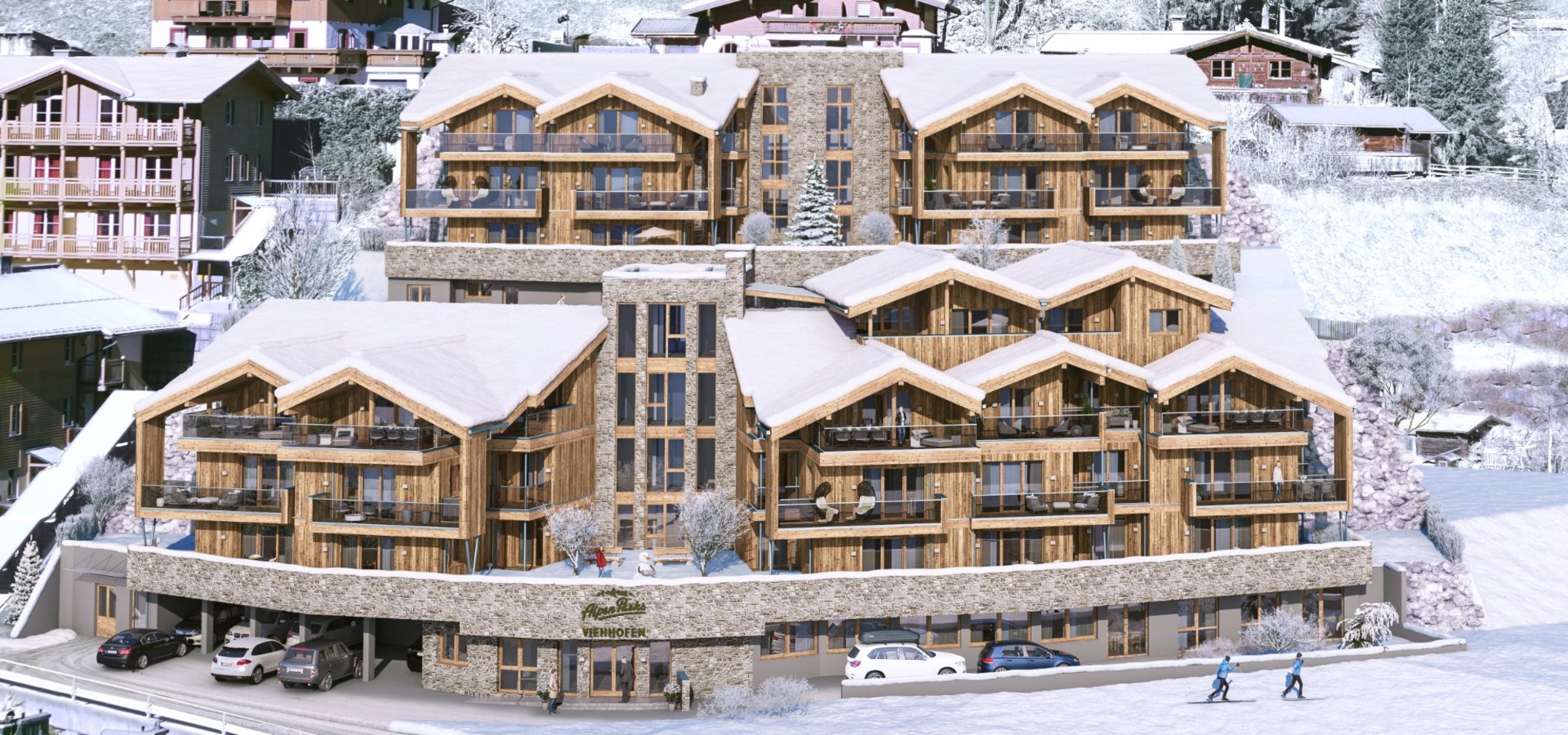 Alpenparks Viehhofen im Winter bei Tag