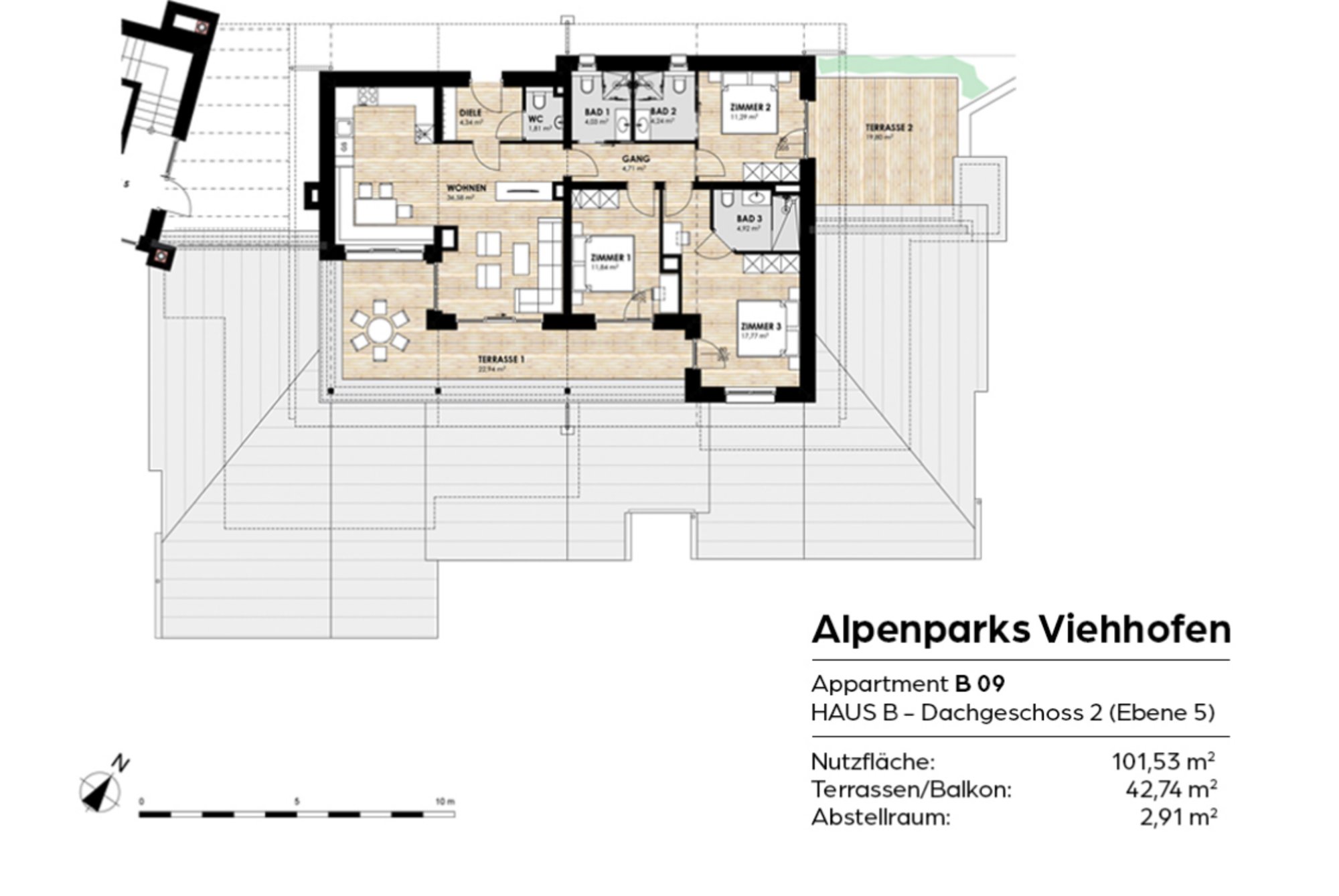 Alpenparks Viehhofen Grundriss B09