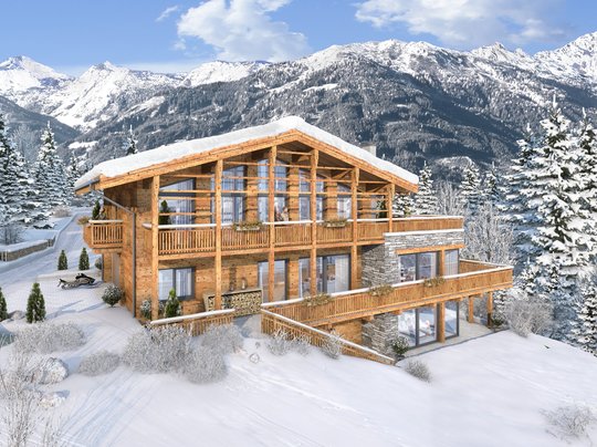 Luxus Chalet Brandlalm in der Außenansicht 