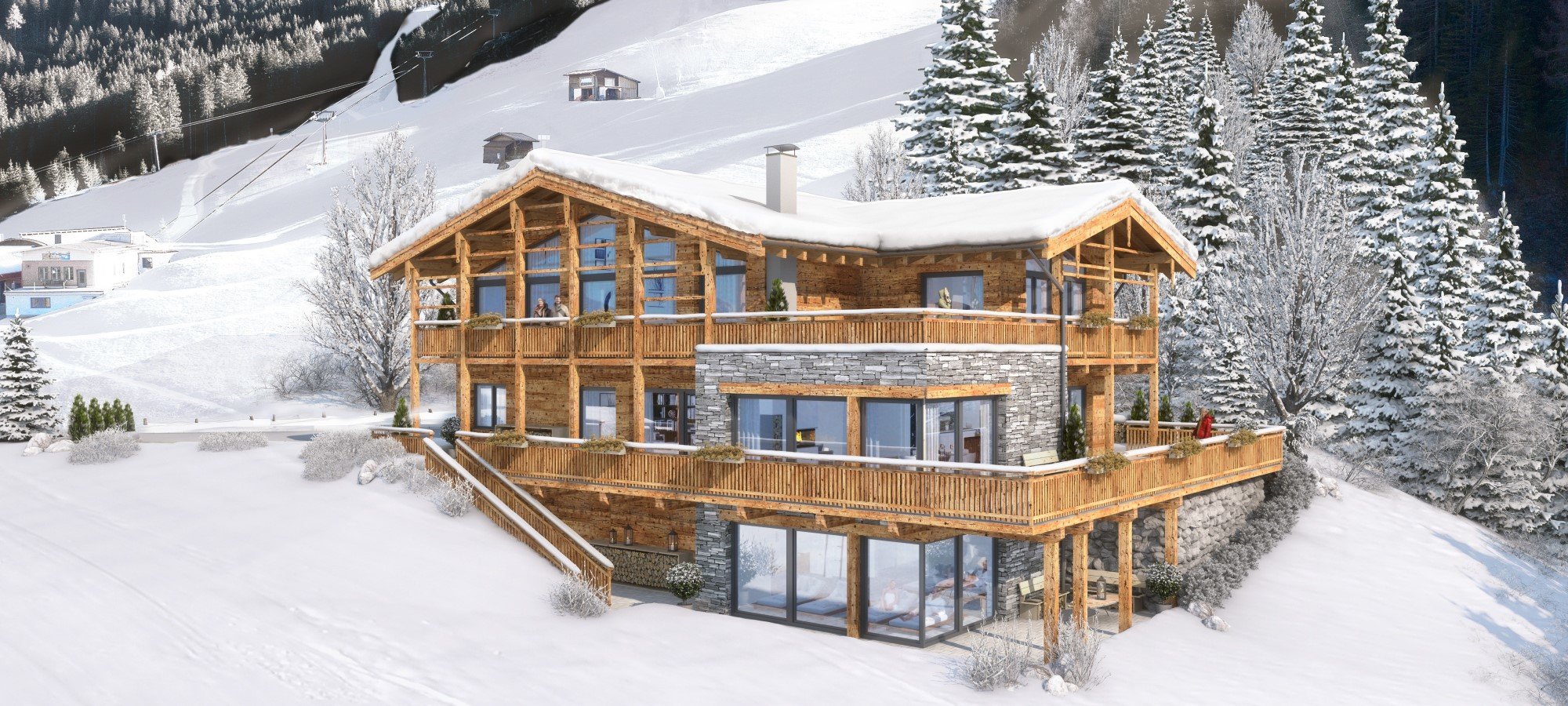 Luxus Chalet Brandlalm im Winter