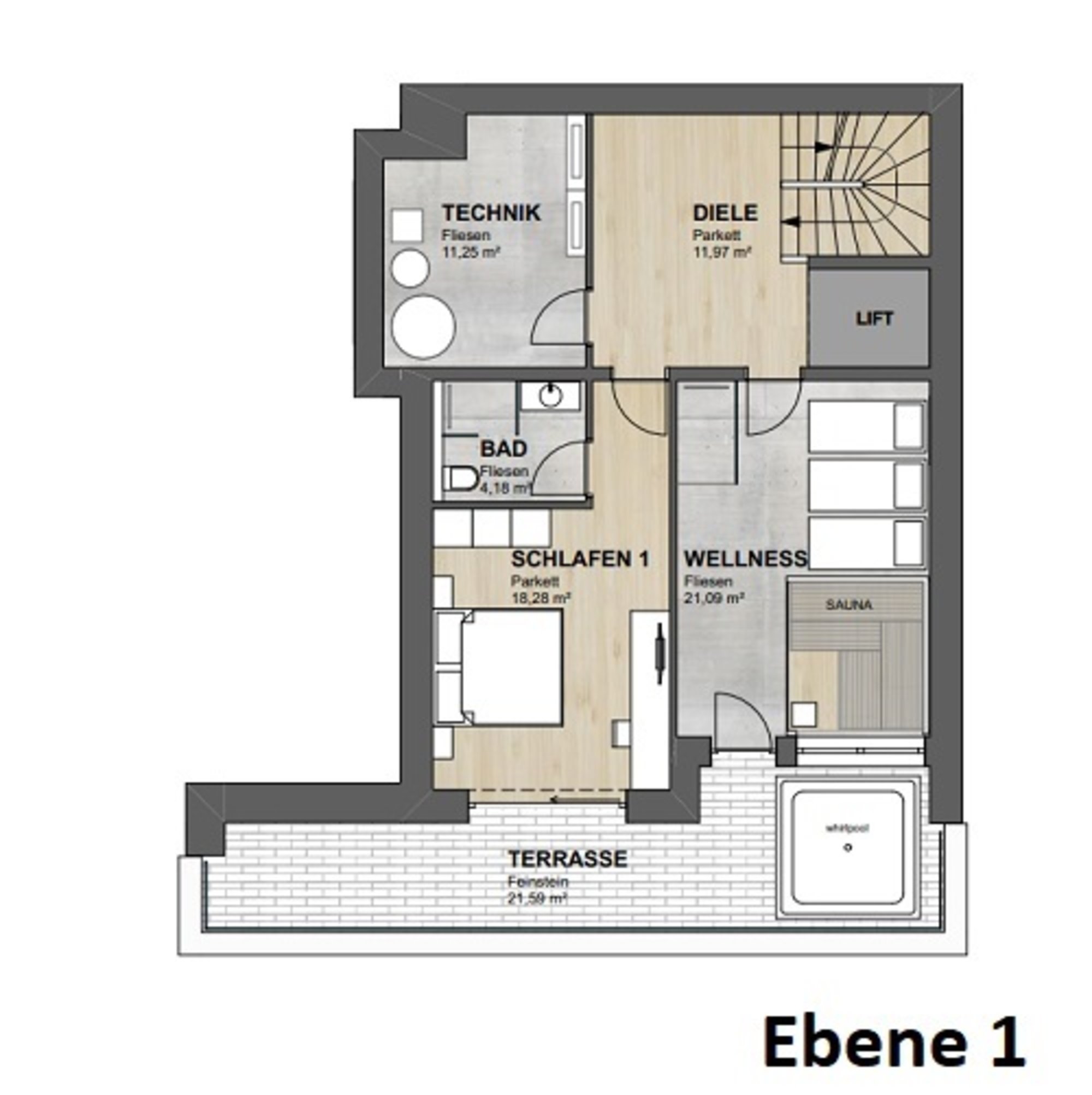 Luxus Chalet Saalbach Hinterglemm Ebene 1