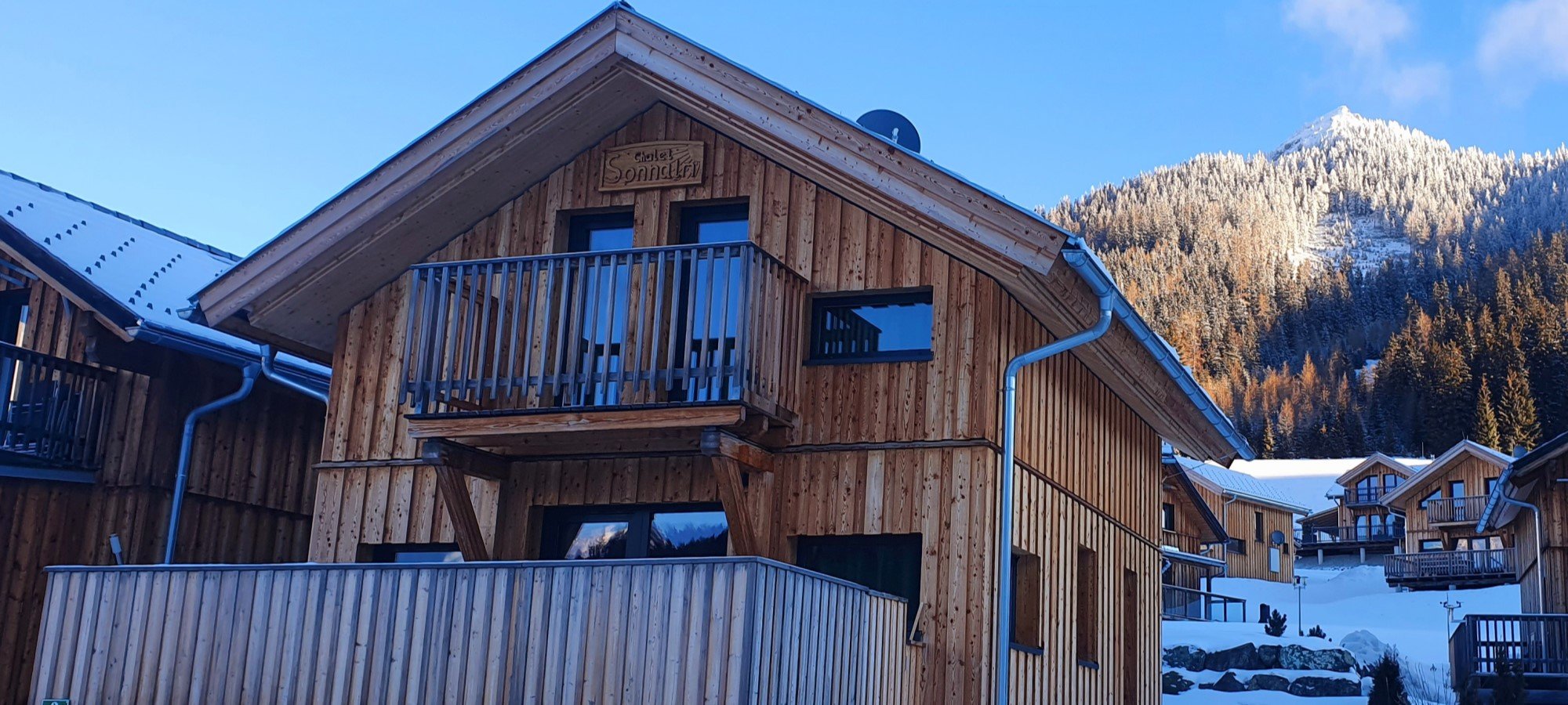 Chalet Sonnalm Winter Frontansicht