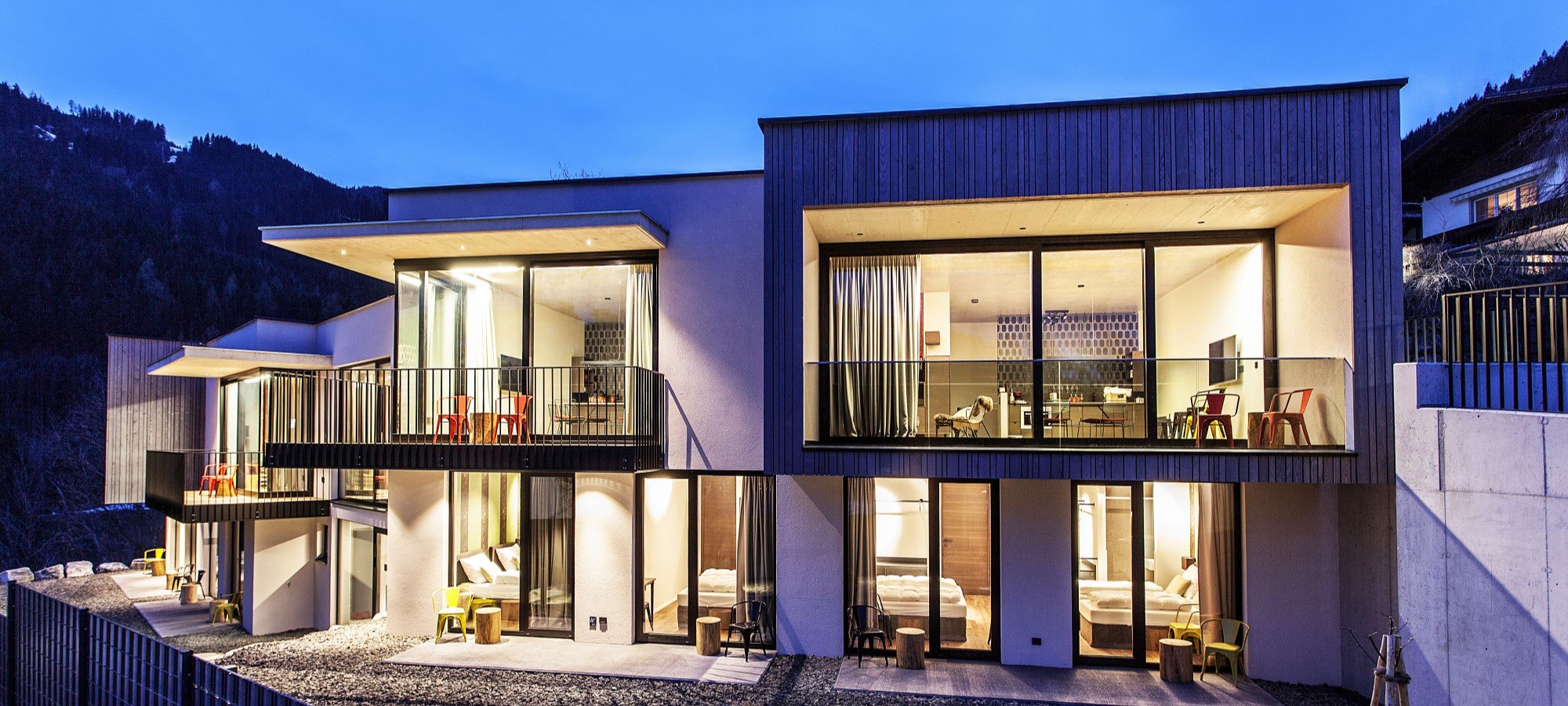 Immobilie bei Zell am See bei Nacht