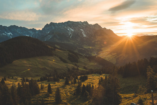 Klingspitz Hochkönig bei Sonnenuntergang 